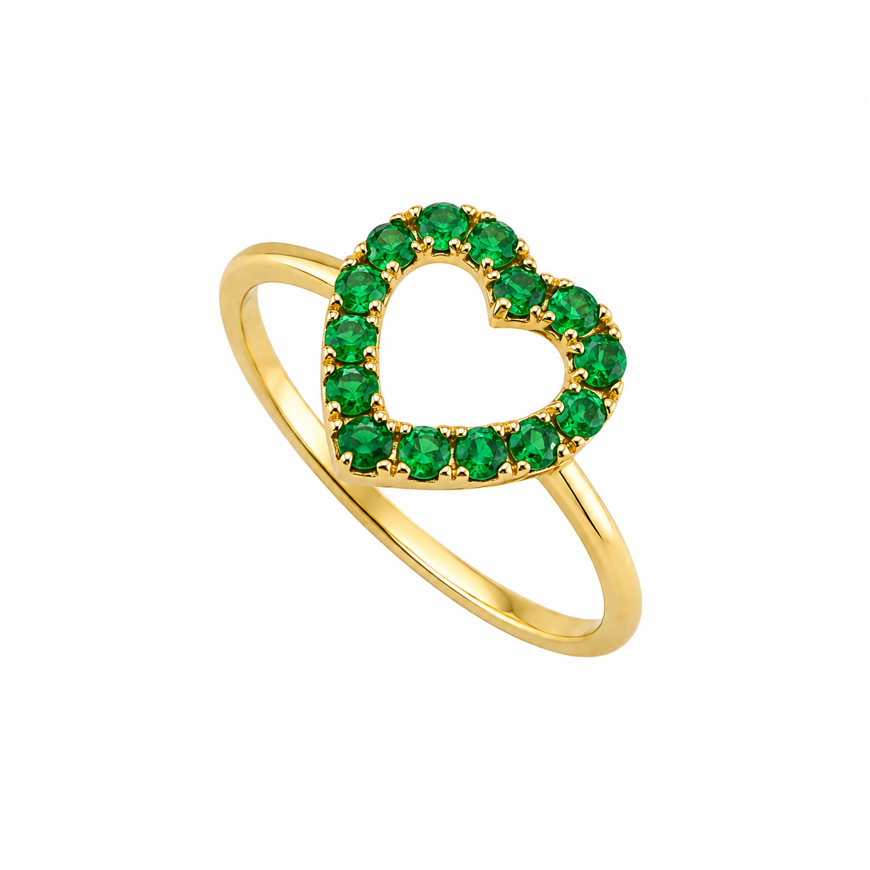 Heart Emerald Ring