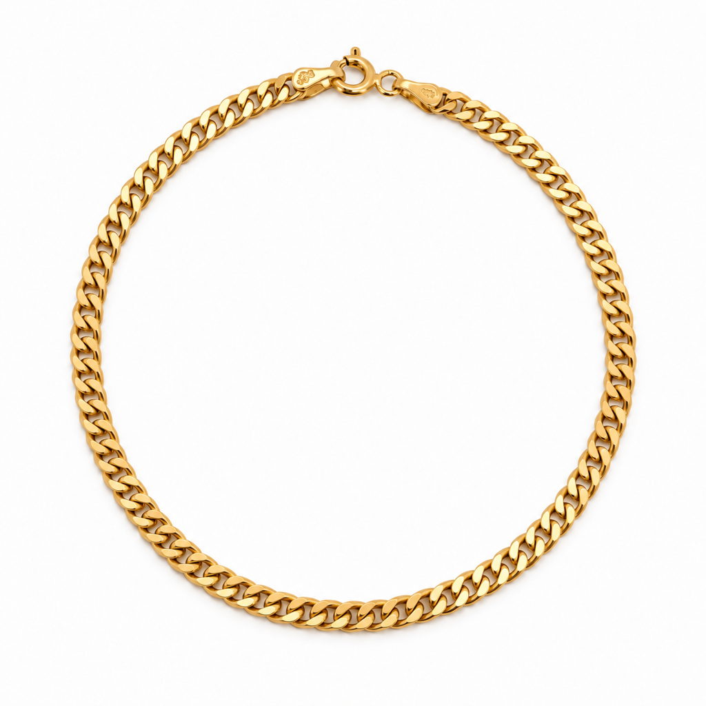 Cuban Link Bracelet 18K 7.5in x 2.8mm 2.2G
