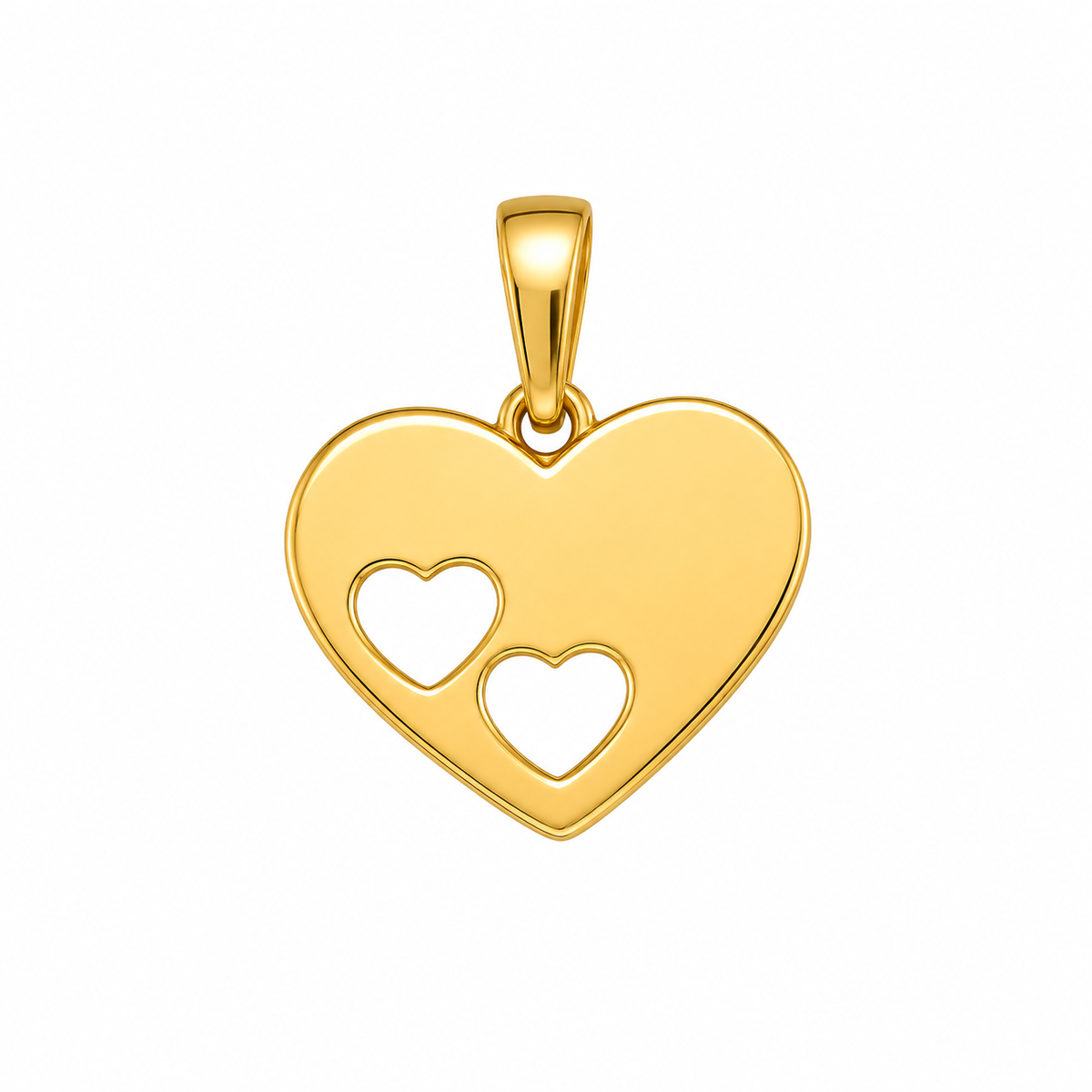 Fancy Flat Heart Pendant