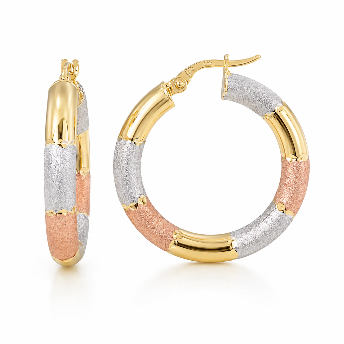 Three Colors Hoops Earrings