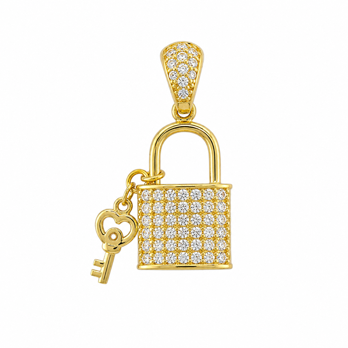 Zirconia Padlock Pendant