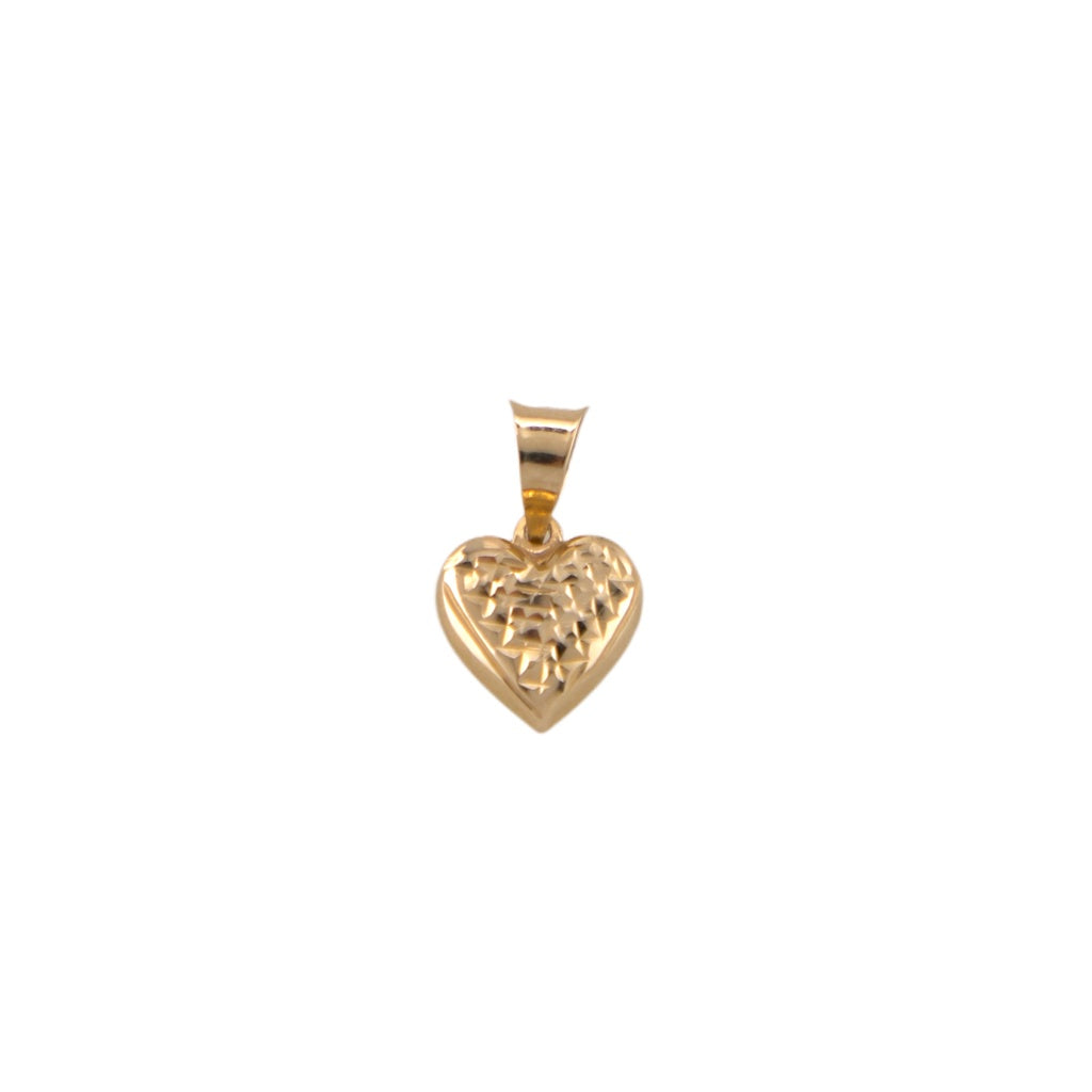 Diamond Cut Heart Pendant