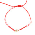 Hand String Red B 14K Size Adjustable Weight P40