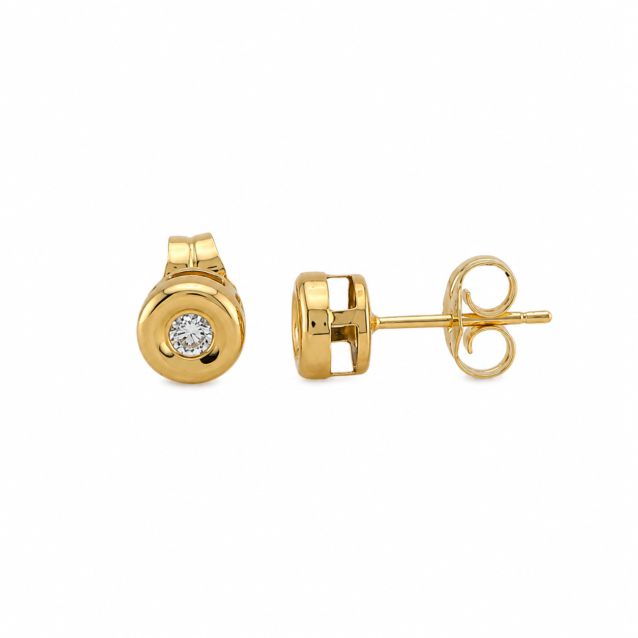 Diamond Point Of Light Stud Earrings