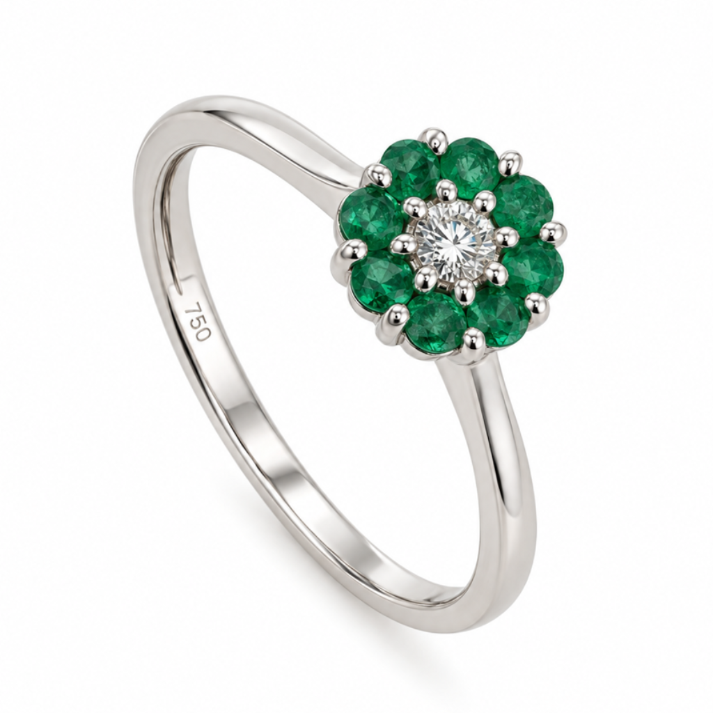 Emerald & Diamond Ring