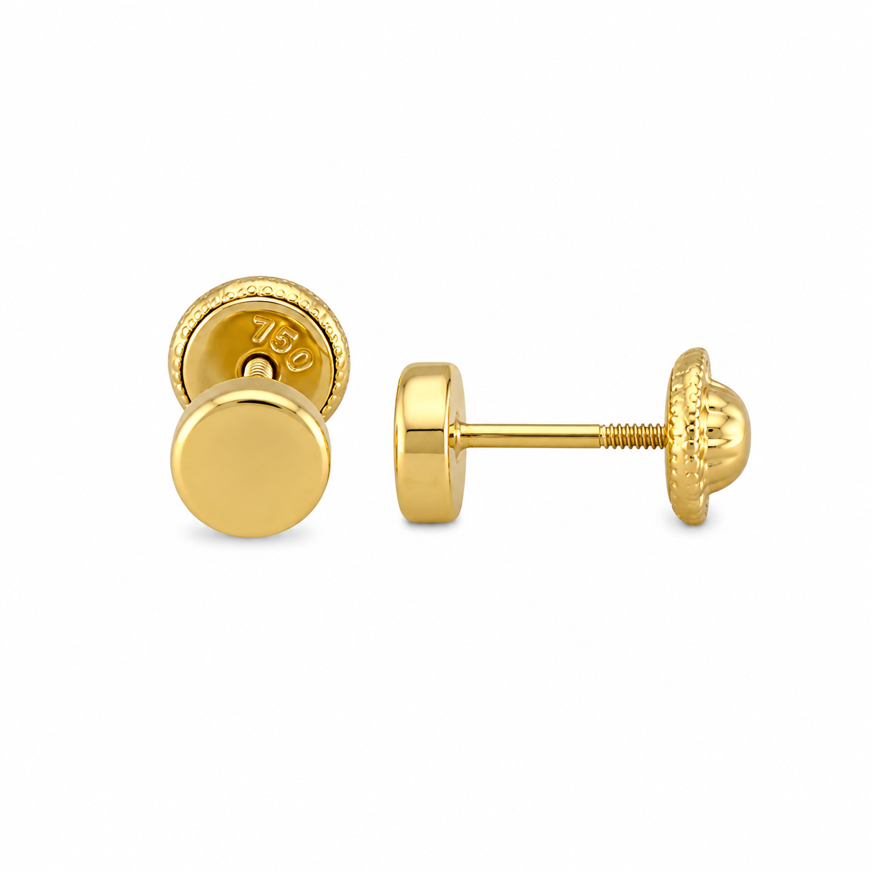 Plain Circle Stud Earrings