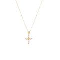 Pearl Cross Pendant Necklace