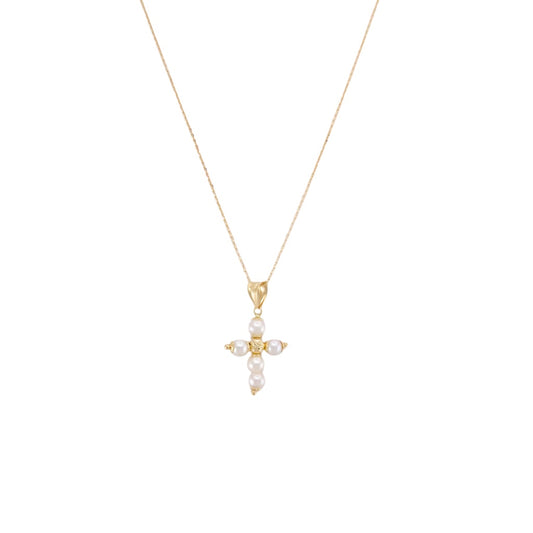 Pearl Cross Pendant