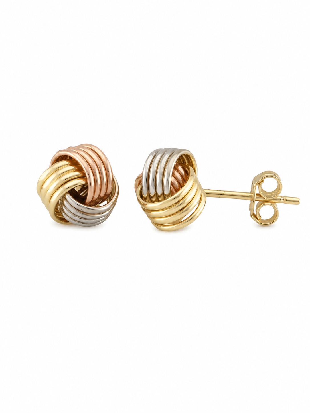 Three Colors Knot Stud Earrings