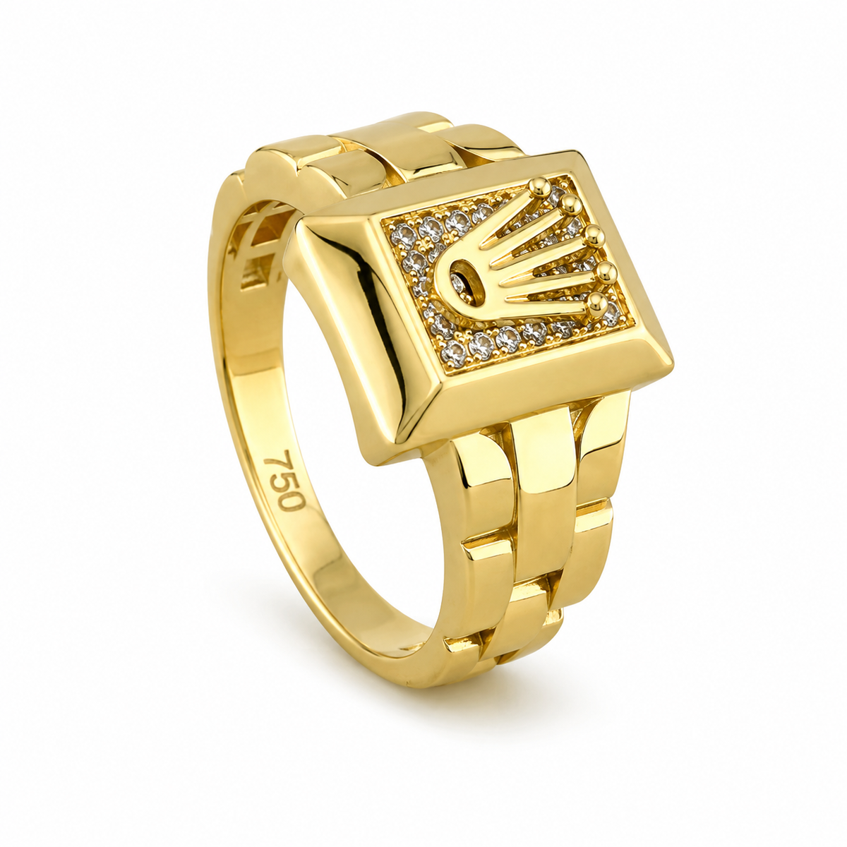 Crown Men Ring 18k