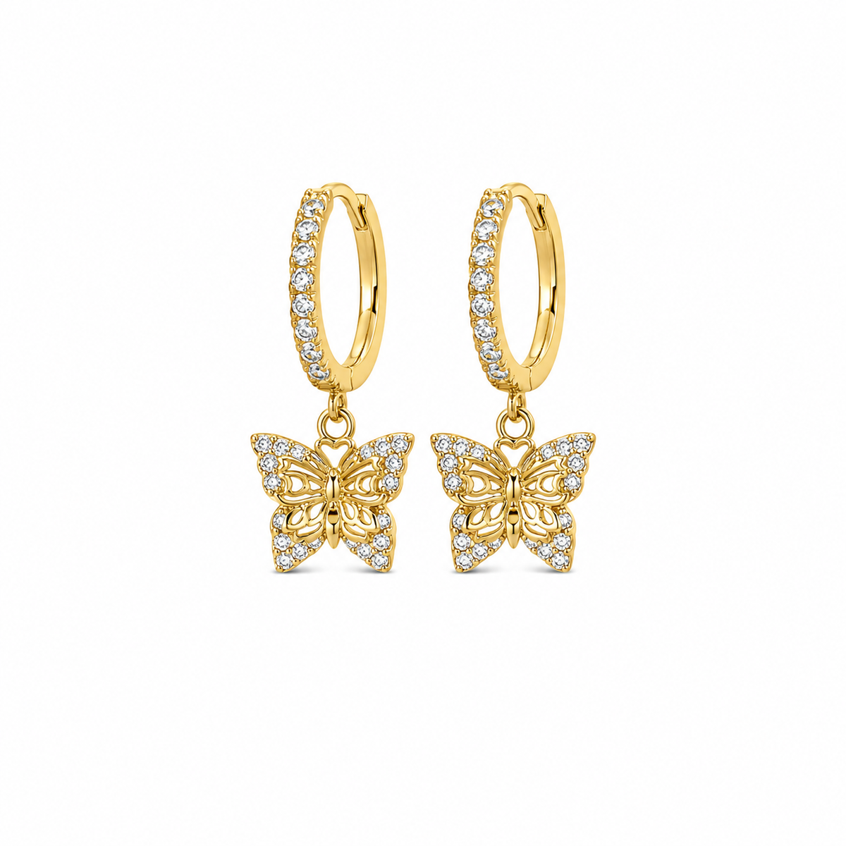Butterfly Hoops Earrings