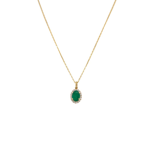 Diamond Emerald Necklace