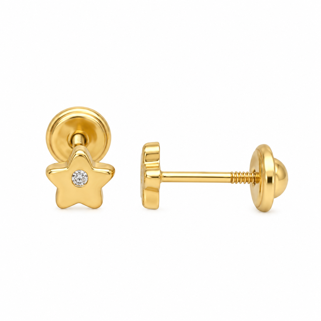 Diamond Star Studs 18K