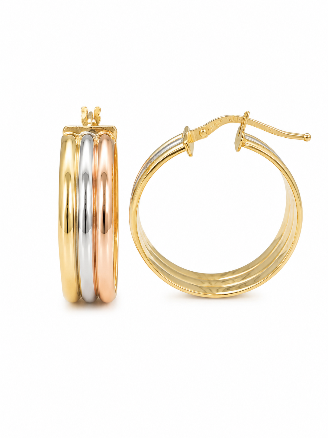 Three Colors Hoops Earrings