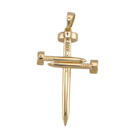 Nail Cross Pendant 14K Size 42mm x 21mm Weight 2.8G