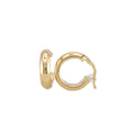 Plain Hoops Earrings 18K Italian Gold Size 21mm x 20mm Weight 2G