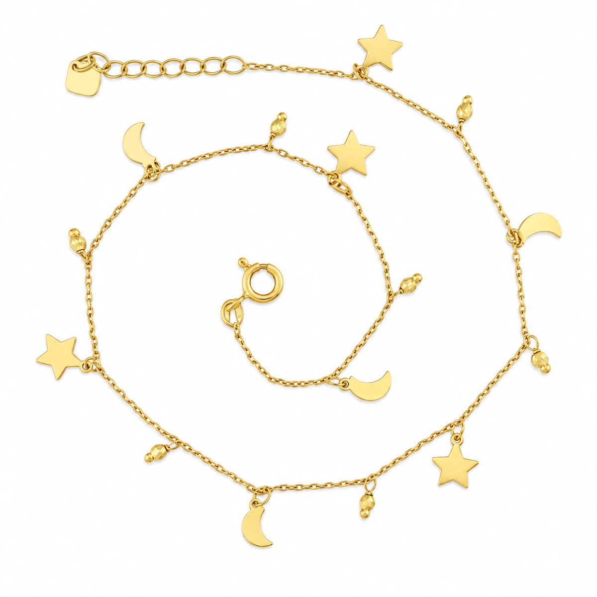 Moon & Star Anklet