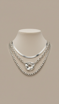 Chunky Sterling Silver Layered Necklace