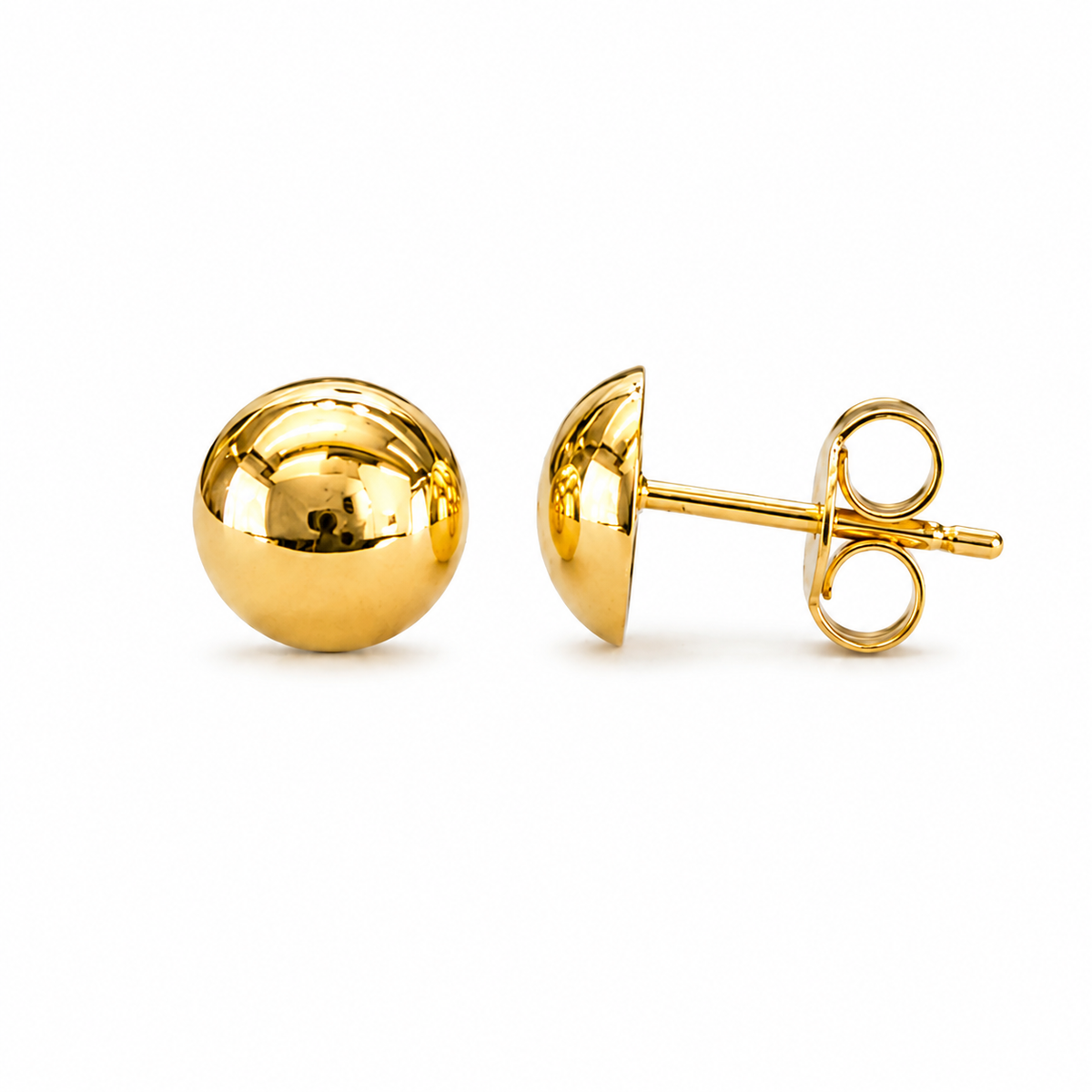 Half Ball Stud Earrings