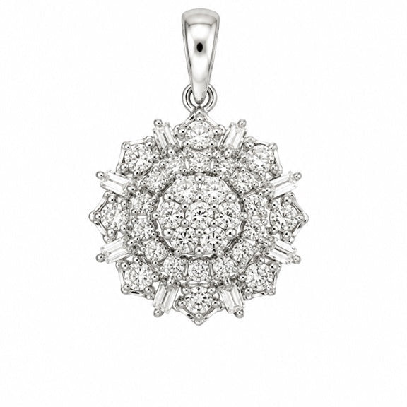 Double Halo Diamond Pendant