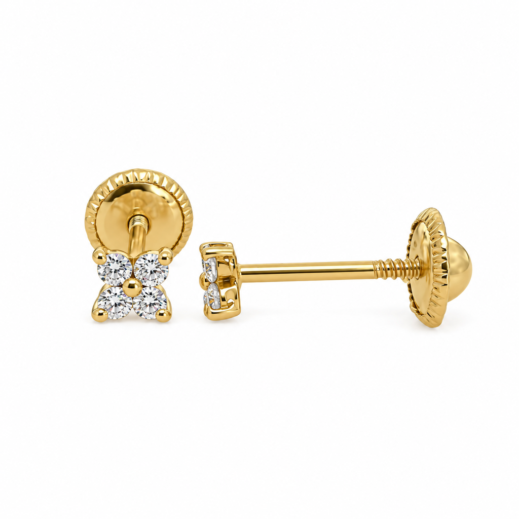 Diamond Star Studs 18K