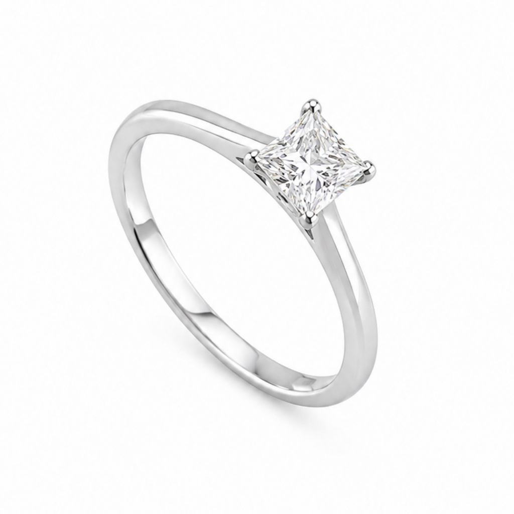 Princess Diamond Solitaire Ring