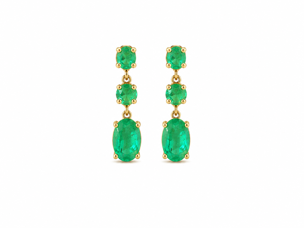 Emerald Stud Earrings