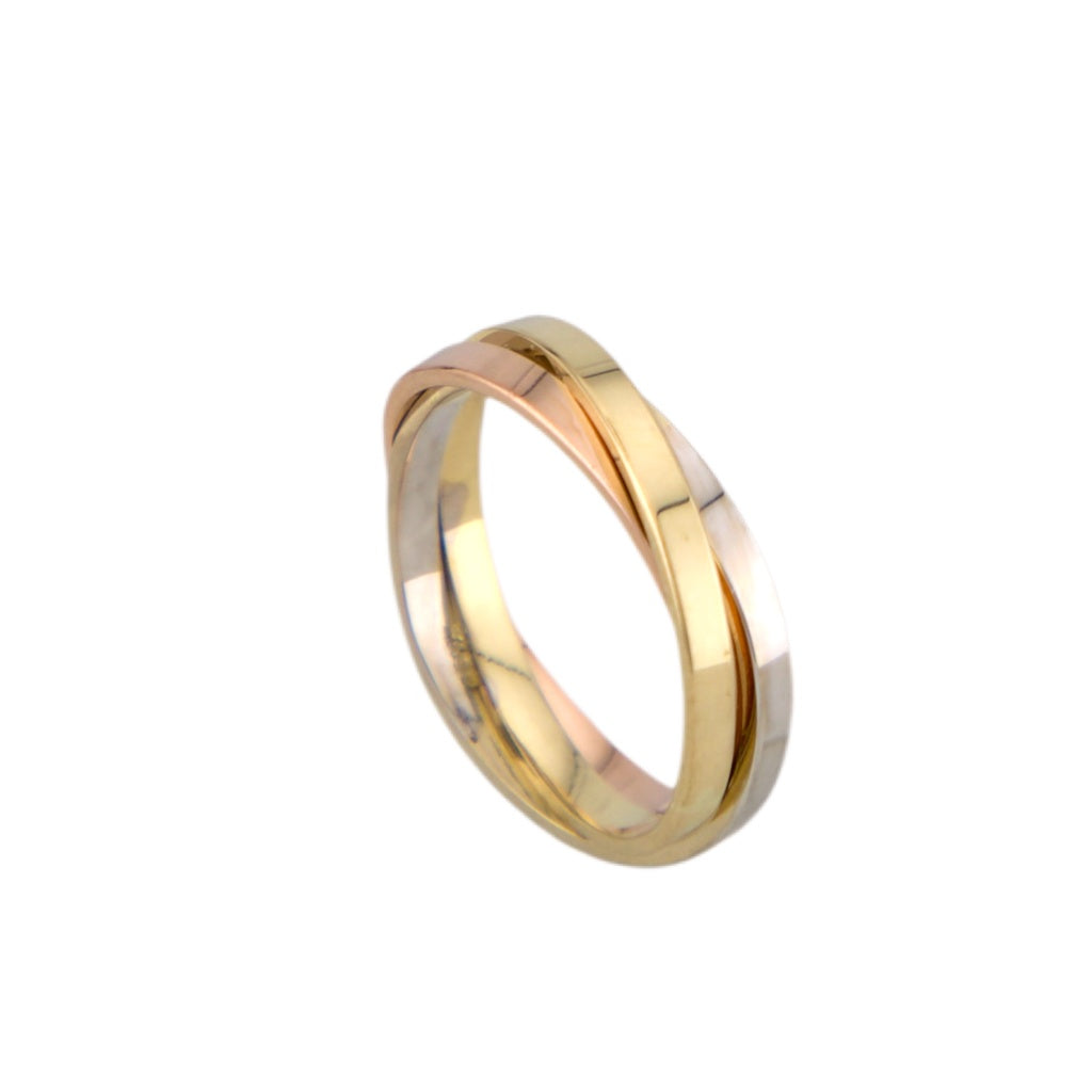 3 Colors Twisted Wedding Ring