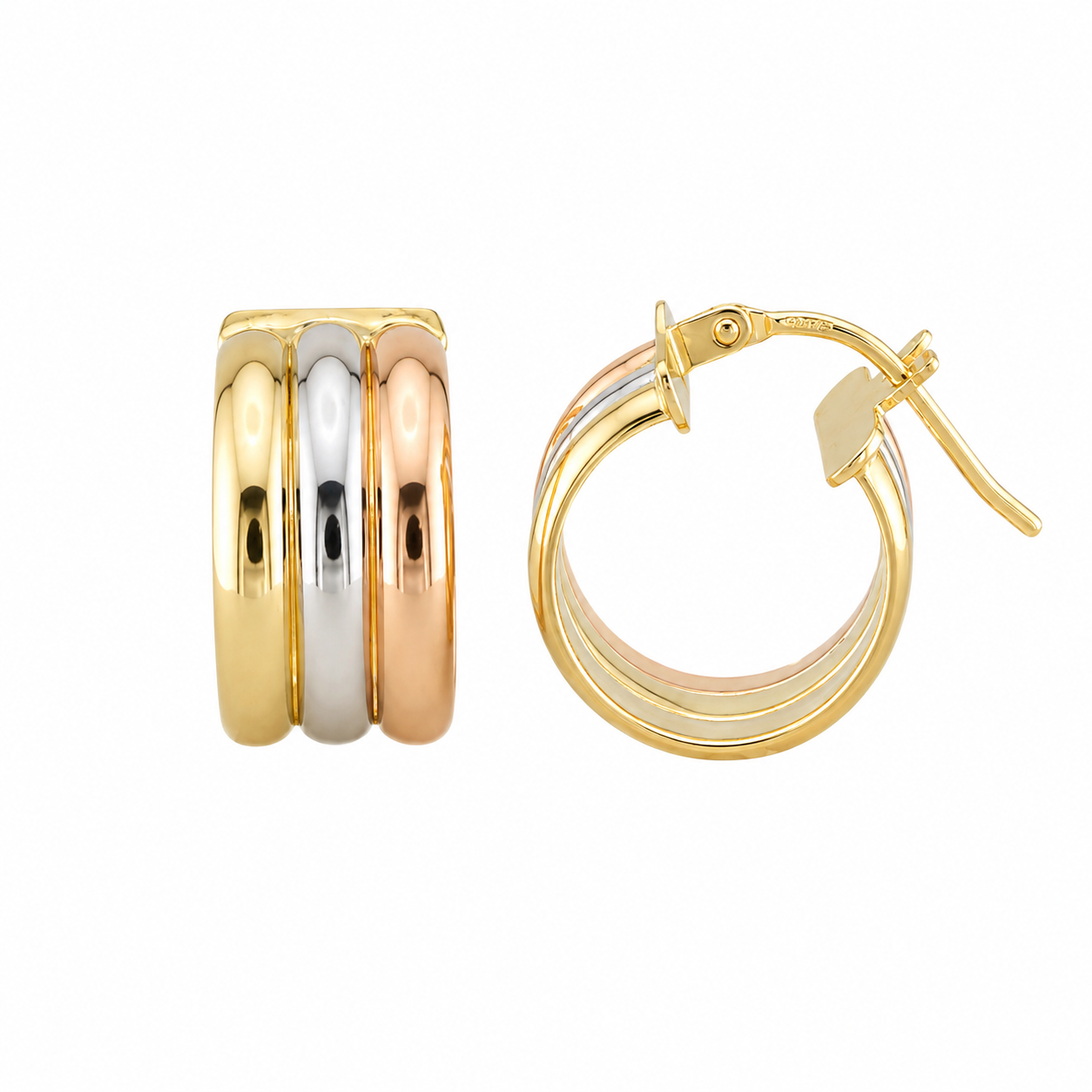 Three Colors Hoops Earrings