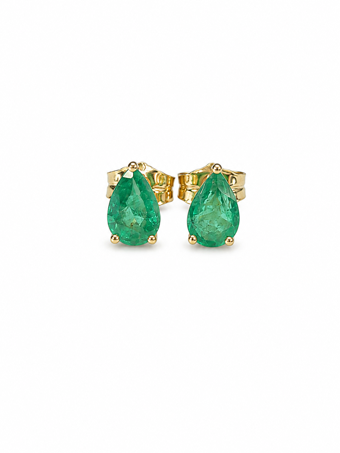 Emerald Pear Stud