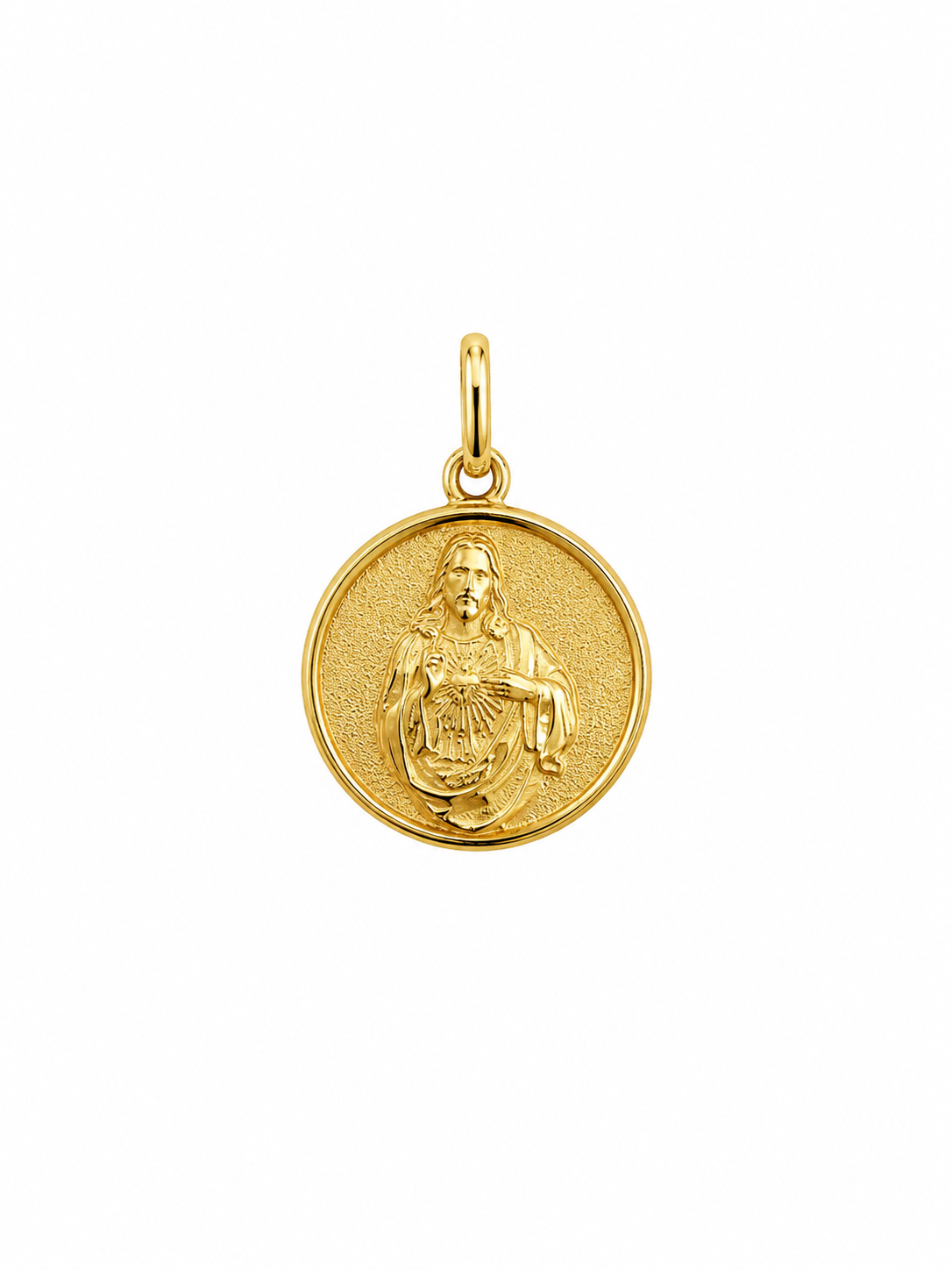 Reversible Virgen del Carmen & Jesus Pendant