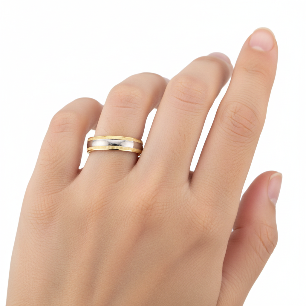 Bicolor Wedding Band
