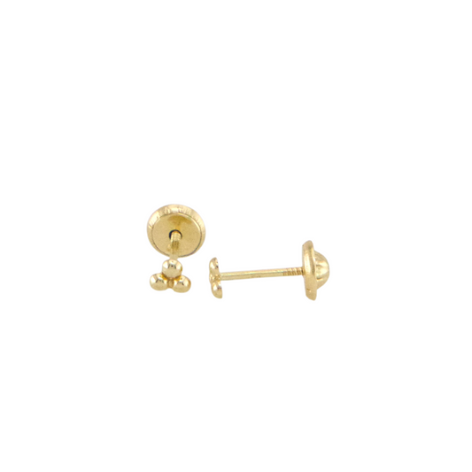 Gold Flower Stud Earrings