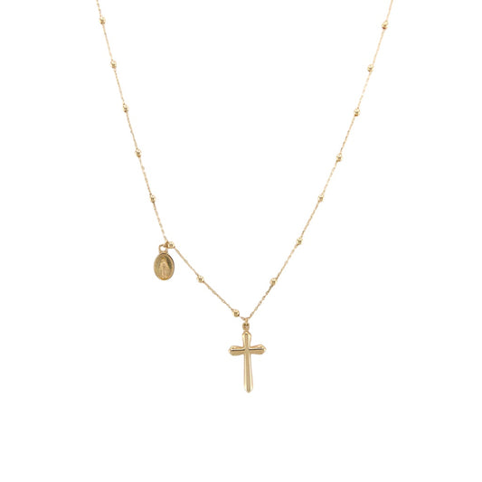 Cross & Balls Necklace