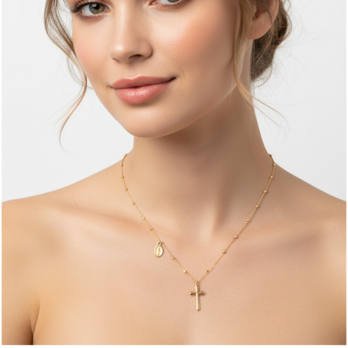 Cross & Balls Necklace