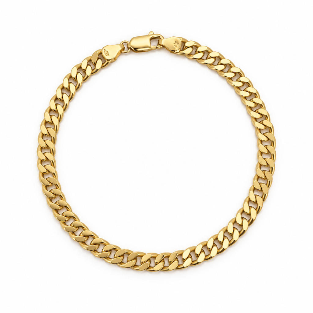 Cuban Link Bracelet 18K 8in x 5mm 6.6G