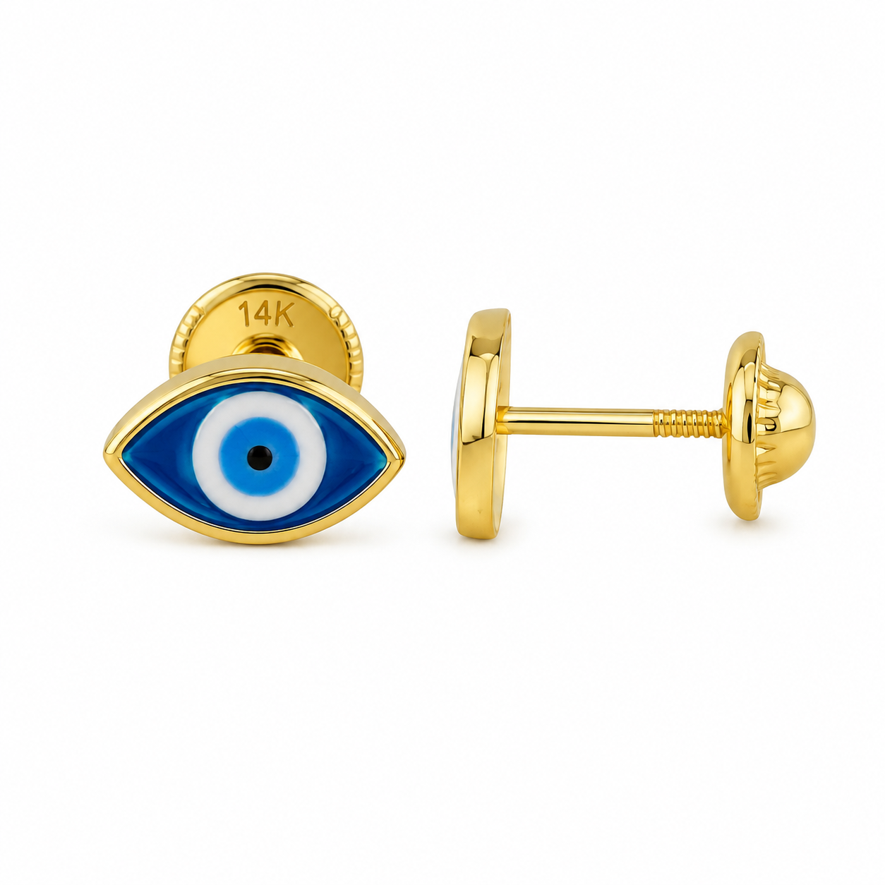 Blue Eye Stud Earrings