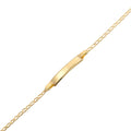 Baby Bracelet 18K Italian Gold Size 6.5in x 1.9mm Weight 1.6G