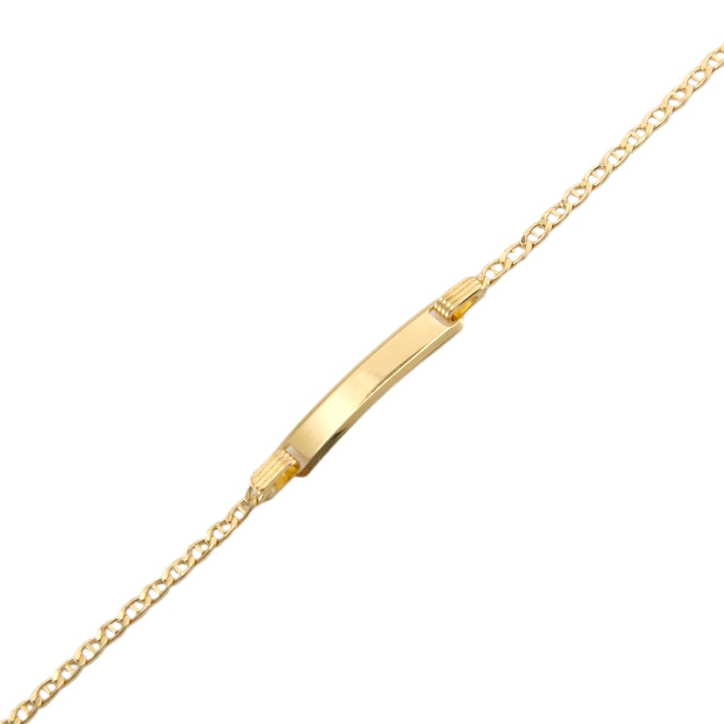 Baby Bracelet 18K Italian Gold Size 6.5in x 1.9mm Weight 1.6G