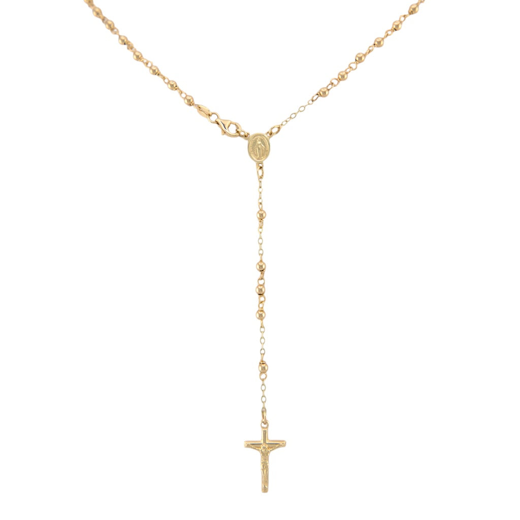Rosary 14K Size 18 In x 3mm Weight 7.6G