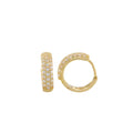 Zirconia Hoops Earrings 18K Italian Gold Size 11mm x 11mm Weight 2G