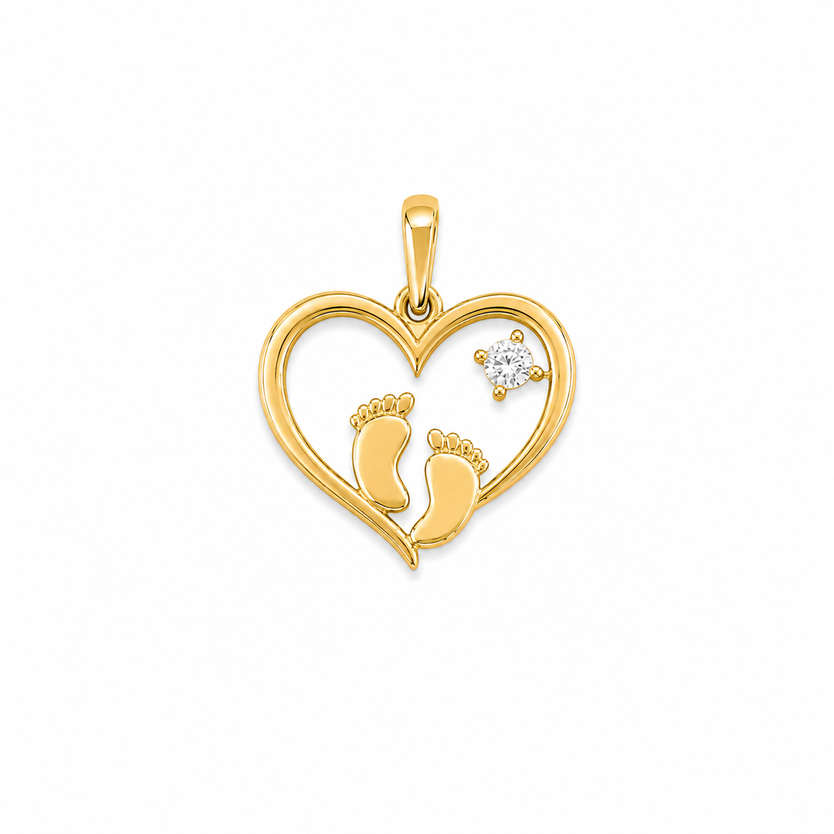 Feet & Heart Pendant