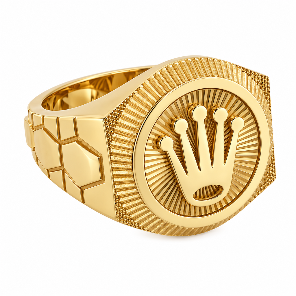 Crown Men Ring 18K