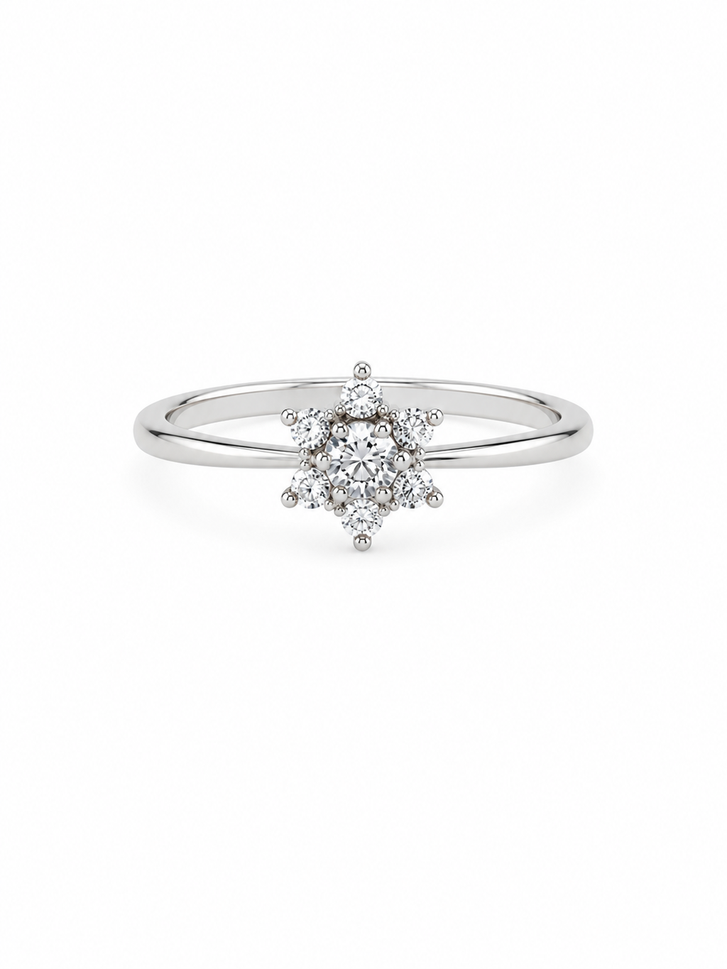Diamond Flower Ring