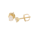 Oval Diamond Stud Earrings