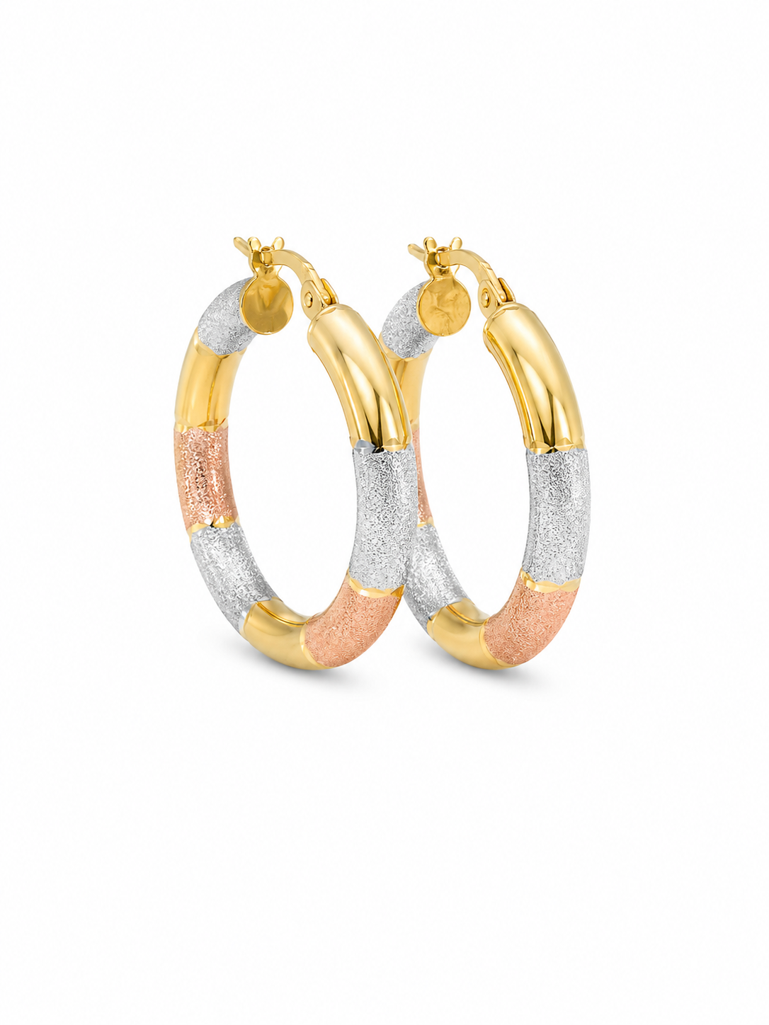 Three Colors Hoops Earrings