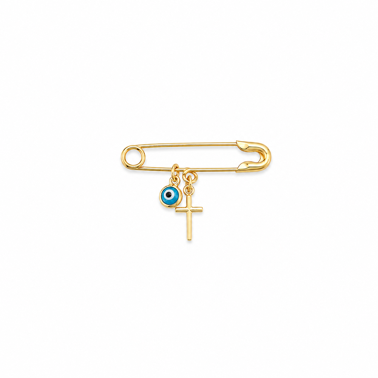Cross & Eye Pin Pendant
