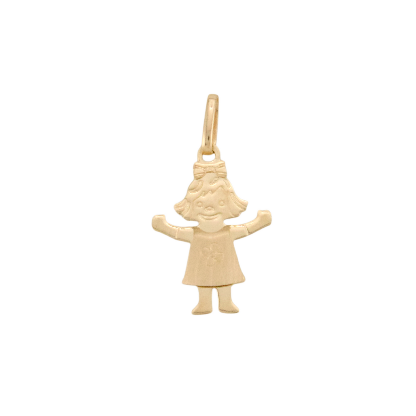 Little Girl Pendant 14K Size 27mm x 14mm Weight 1.2