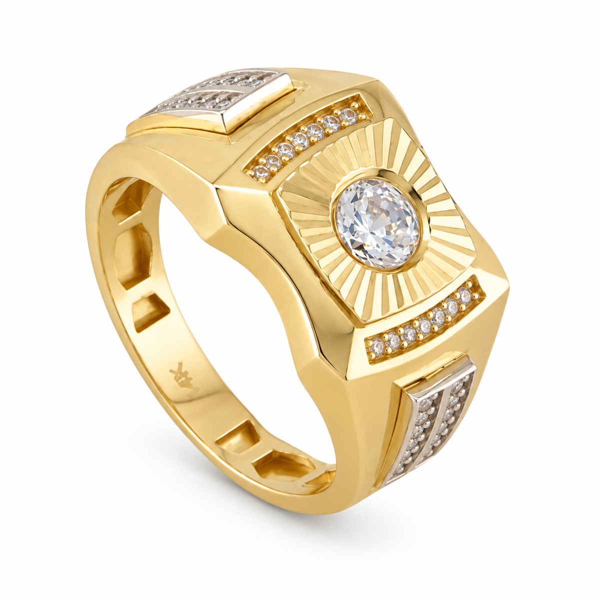 Zirconia Men Ring 14k