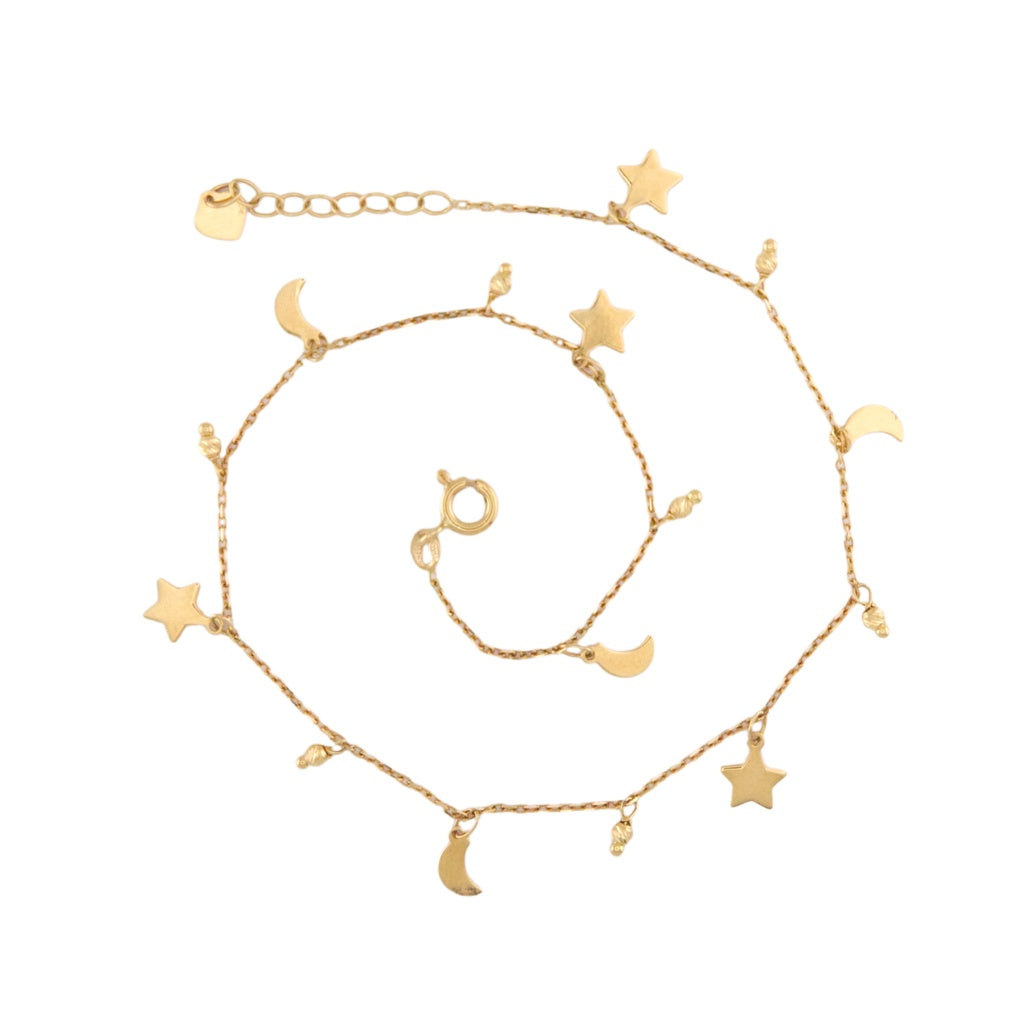 Moon & Star Anklet
